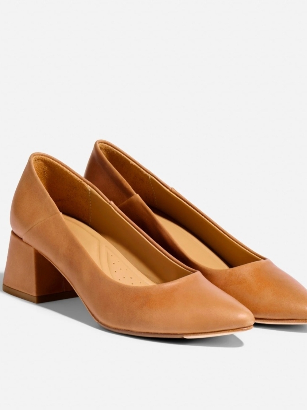 Nisolo Fiorela Classic Go To Mid  Heel Leather Pumps - Various Sizes Available